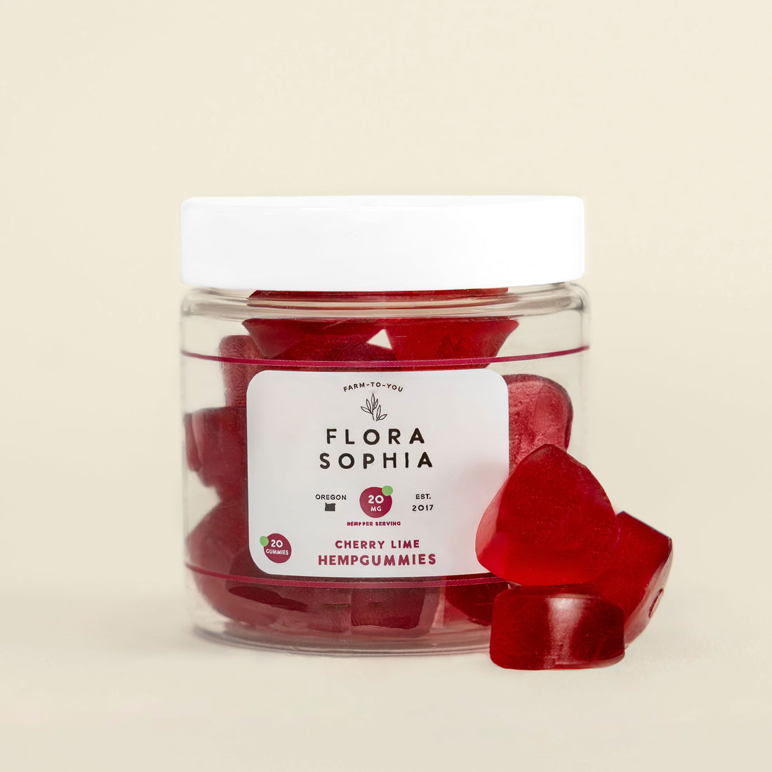 20 CT Full Spectrum 20mg Gummies: Cherry Lime