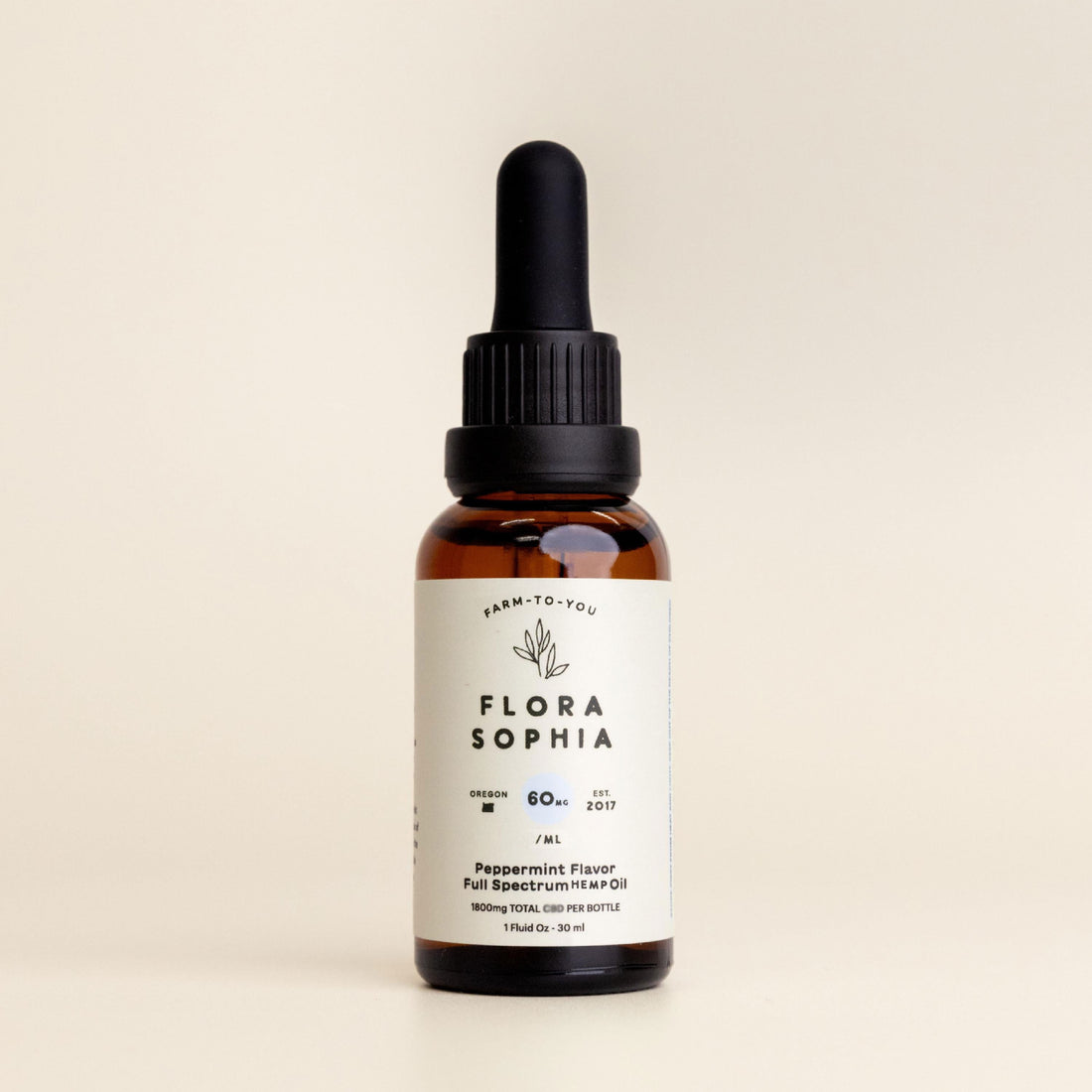 60mg Peppermint Flavor Full Spectrum Tincture