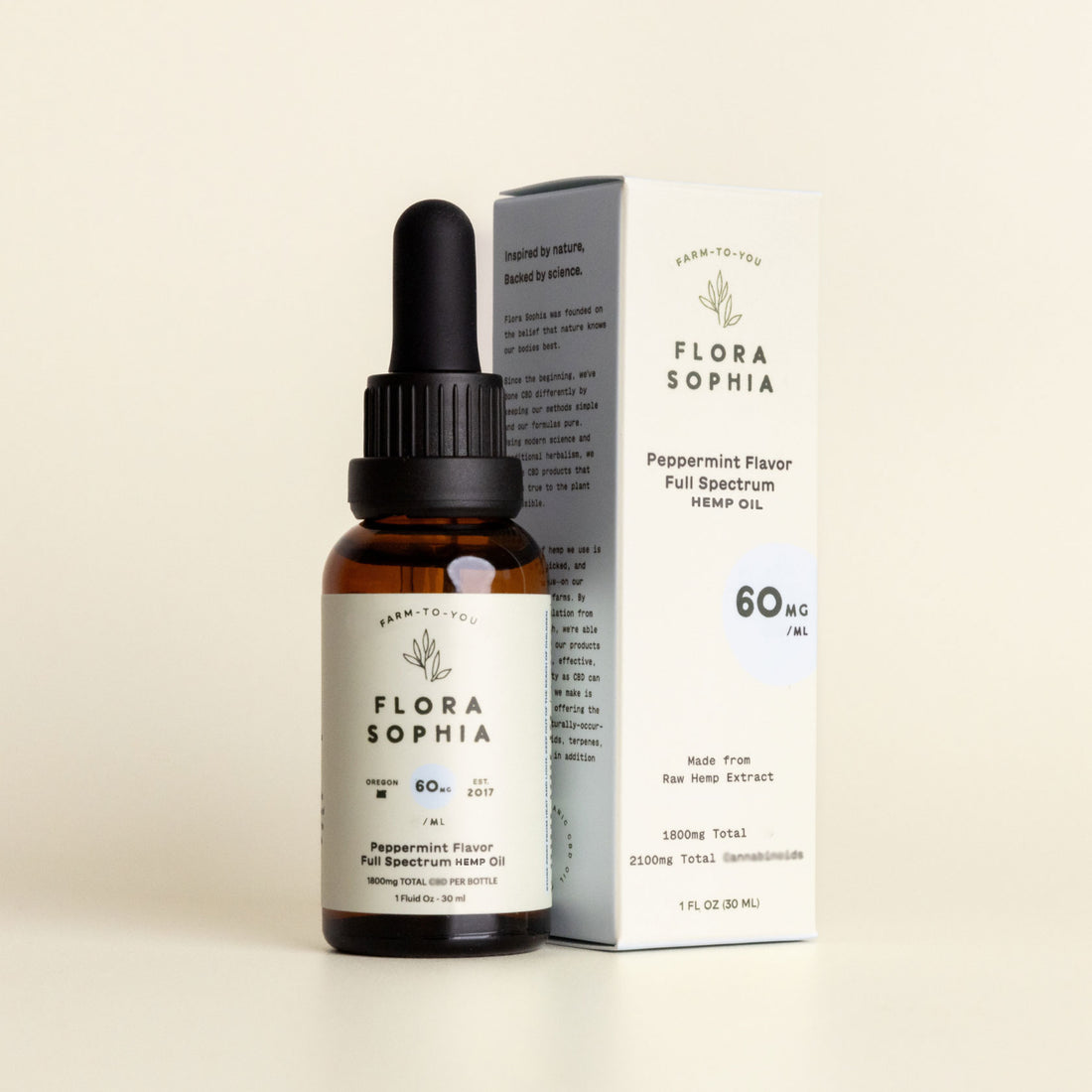60mg Peppermint Flavor Full Spectrum Tincture